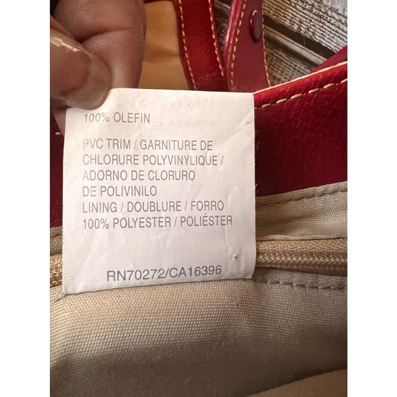 Liz Claiborne Straw & red medium shoulder purse - Picture 5 of 6